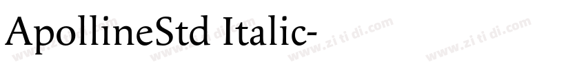 ApollineStd Italic字体转换